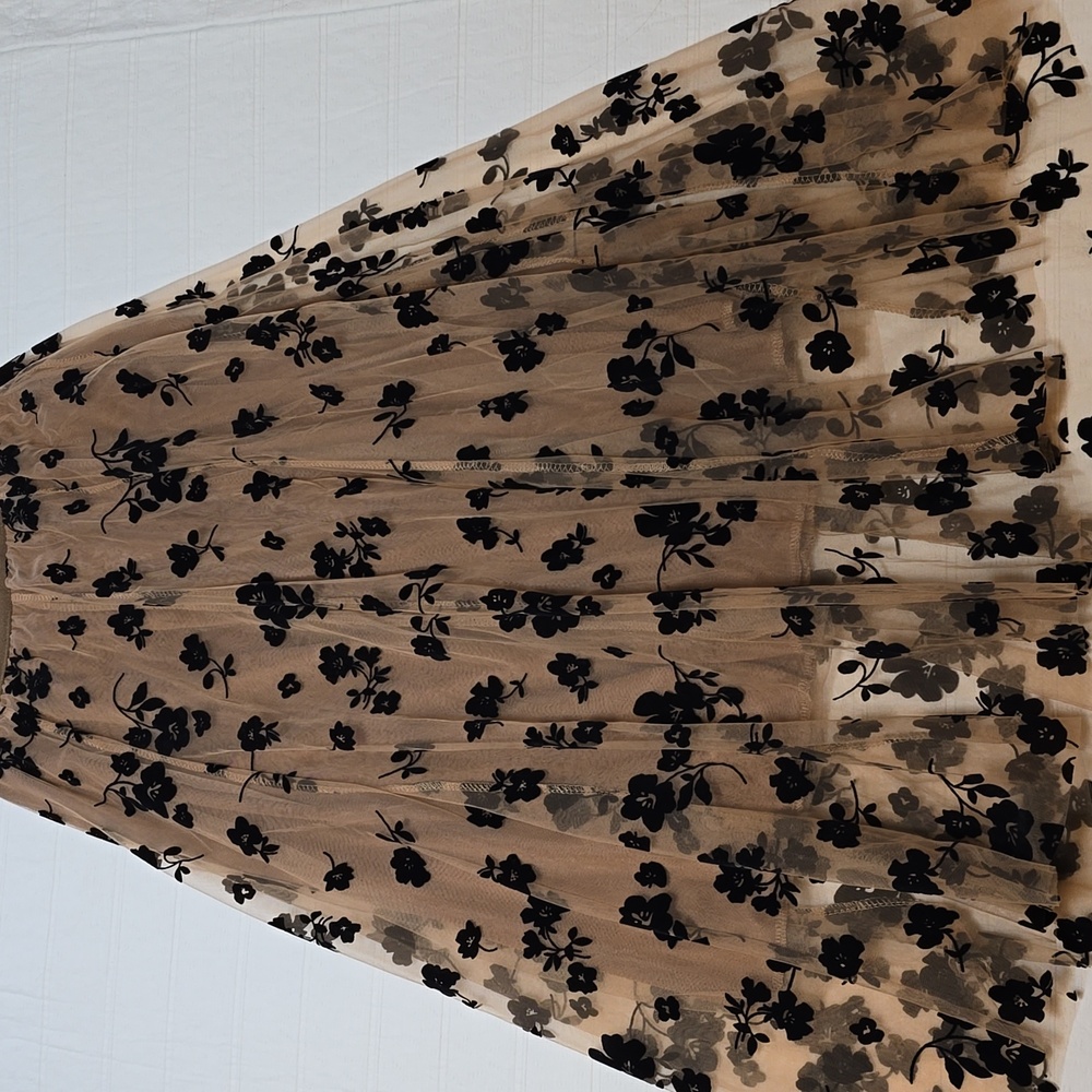 Romantic Tiered Ruffled Maxi Skirt | Black Tulle Evening Skirt | Size Small - Picture 3 of 11